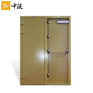 1.5 Hours 55 mm Stainless Steel Fire Rated Glass Doors For Hospital/ Opening Force 66 N