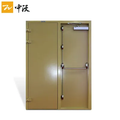 1.5 Hours 55 mm Stainless Steel Fire Rated Glass Doors For Hospital/ Opening Force 66 N