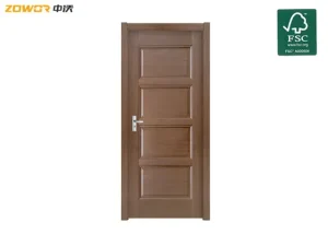 Apartment Solid Core Carving Type Sound Proof Oak Wood Door