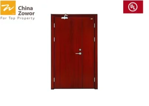 Customized Size 1.5hr Wooden Fire Doors For Hotel/ Melamine Finish/Perlite Board Filler