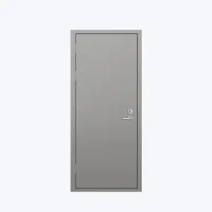 Double Swing Steel Fire Exit Doors With Vision Panel / Honeycomb Paper Core