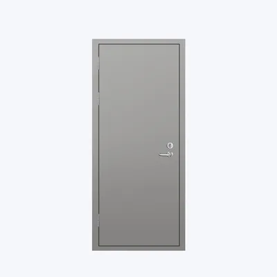 Double Swing Steel Fire Exit Doors With Vision Panel / Honeycomb Paper Core