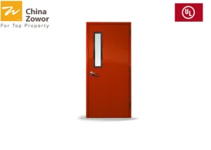 Gal. Steel Fire Rated Exterior Pair Door For Apartment/ Steel Insulated Fire Door/ 1 Hour Fire Rating