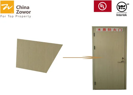 Melamine Finish 1.5H Fire Resistant Wooden Doors Single Open Type