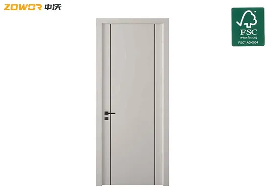 PU Paint Hotel Bedroom Solid Core Flush Type Oak Wood Door