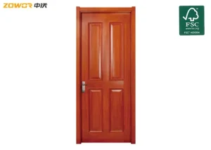 PU Painted 4 Panel Pinewood Plain Wooden Door