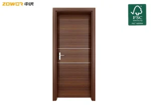 PVC Finish HDF Thick 45mm Fire Rated Wooden Doors