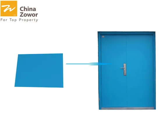 Residential Buildings Garage Entry Fire Door With Door Frame Binding