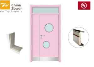 Single Swing Yellow Color Gal. Steel Insulated Fire Door/ 90 mins Fire Rating