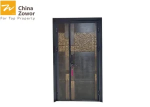 Solid Structure Fireproof Entry Doors Environment Friendly 90 Minute Fire Grade