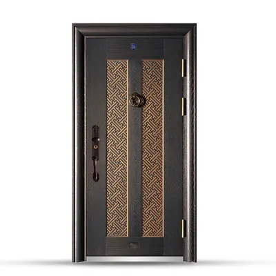 Villa entrance door copper steel double door luxury design made in China