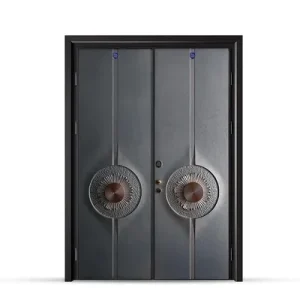 Villa Front Exterior Door Steel Flush Entrance Door customized size dubai style