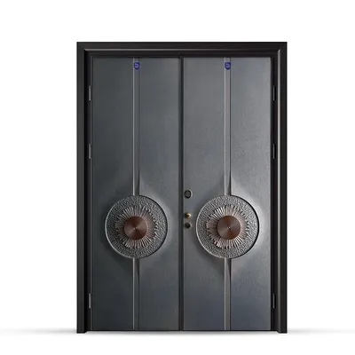 Villa Front Exterior Door Steel Flush Entrance Door customized size dubai style