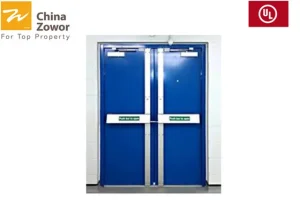 Blue Self Closing Fire Access Doors For Industrial Buildings 45 mm Thick1mm Gal. Steel Sheet