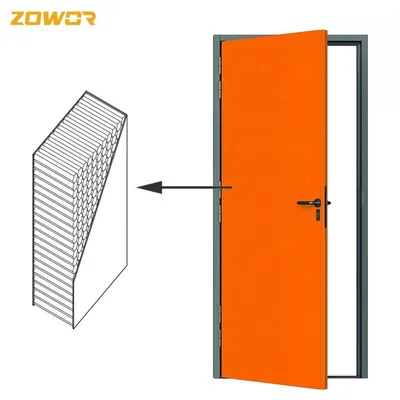 Customized 1.5h Fire Safety Door With Reversible Hinge Shim