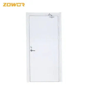 Frosted Red Color UL Listed Steel Fire Safety Door Galvanized Steel Material