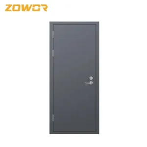 Galvanized Steel Fire Safety Door Left Hand Flush Fireproof Security Door