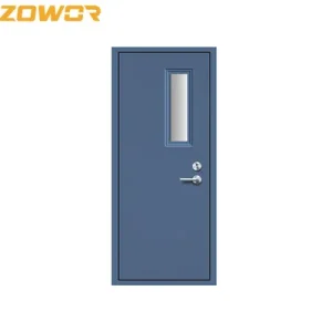 Perlite Board Fire Safety Door Powder Coating Fireproof Steel Door
