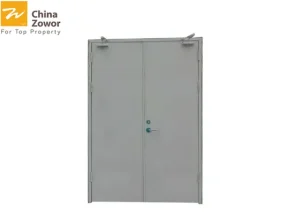 Powder Coated Custamizable Fire Rated Steel Doors Fire Safety Door Right Left Open