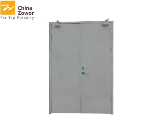 Powder Coated Custamizable Fire Rated Steel Doors Fire Safety Door Right Left Open