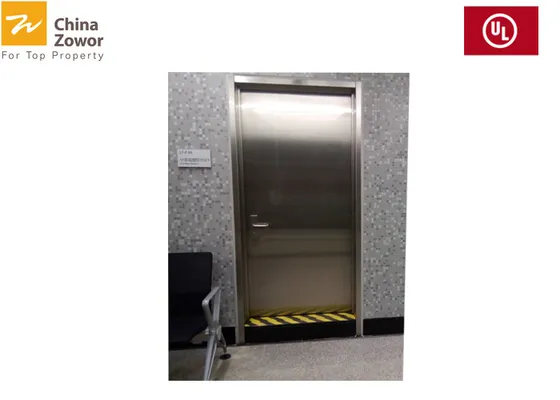 Single Swing FD30 Fire Door With Glass For Commercial Buildings Powder Coated FinishHalf Hour Fire Door