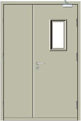 Strong Galvanized Steel Material UL Fire Door 90 min Fire Rating