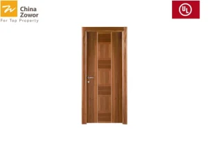 UL 1.5 Hour Fire Rated Double Swing Fire Safety Door With Vision Lite & Panic Bar