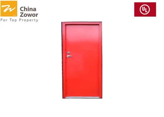 UL Listed Gal. Steel Self Closing Fireproof Steel DoorRed Painting Finish Customized Size